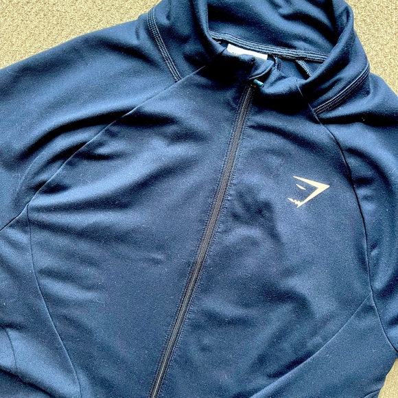 Navy gym shark full zip size small - Picture 1 of 2